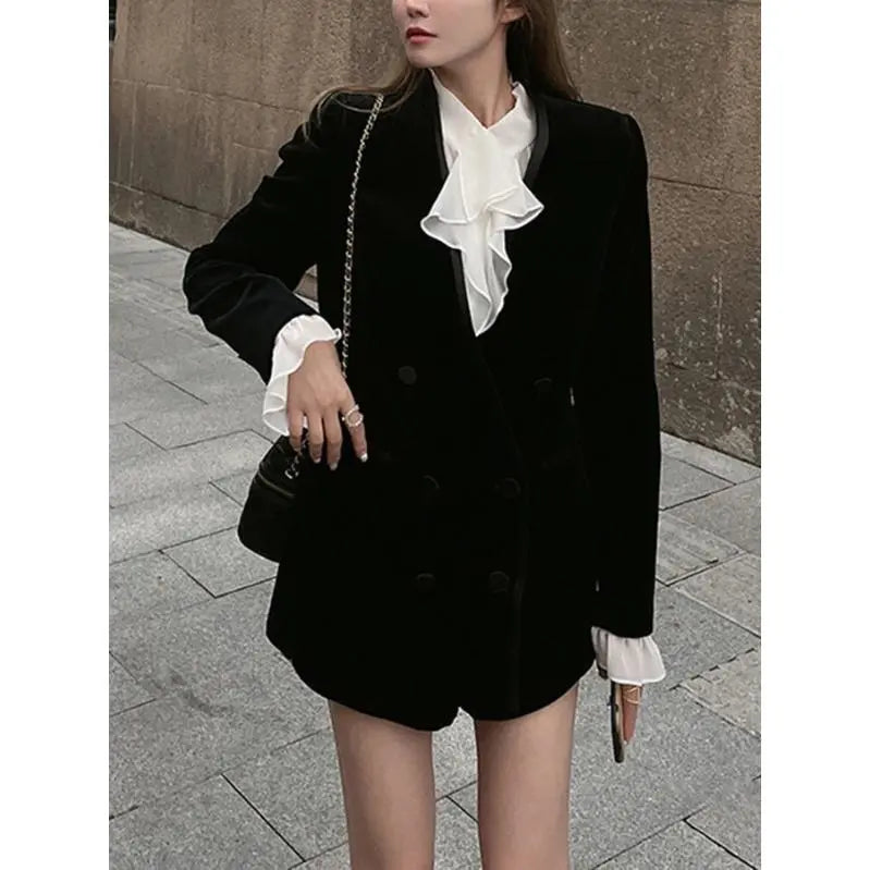 Blazer Velour Noir