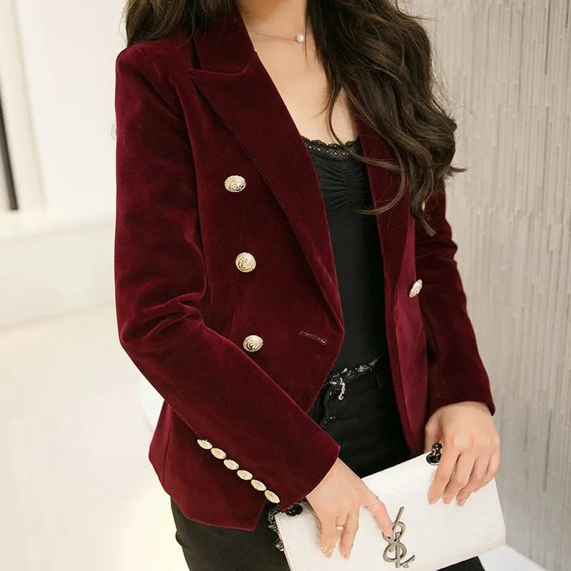 Blazer Velours Lisse Femme