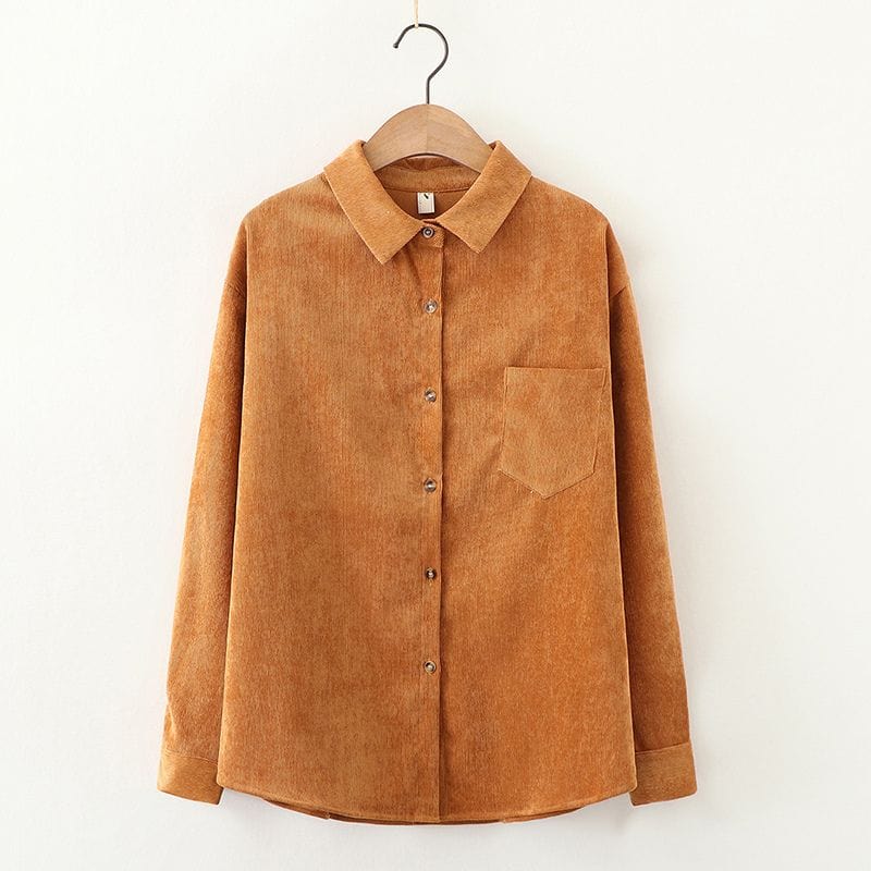 Chemise Femme Velours Cotele