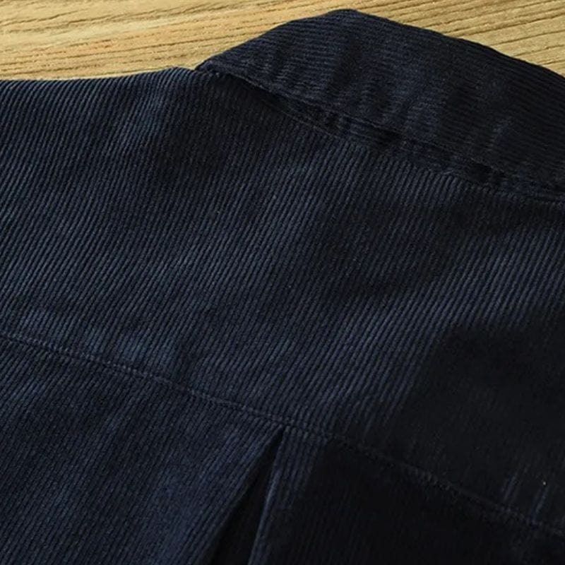 Chemise Homme Velours Bleu Marine