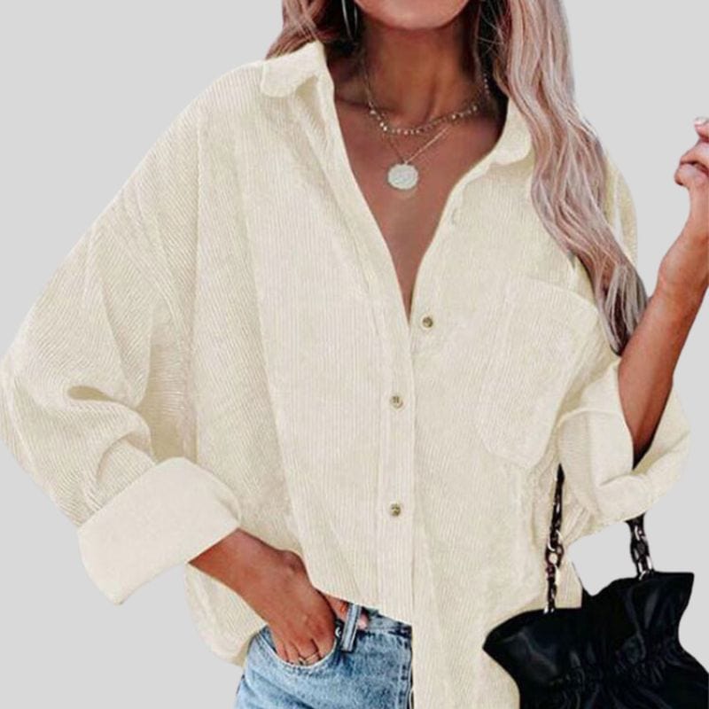 Chemise Oversize Velour Femme