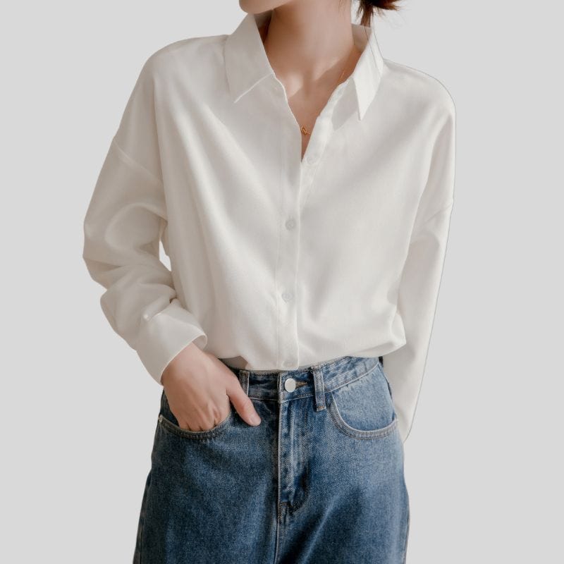 Chemise Oversize en Velours Côtelé