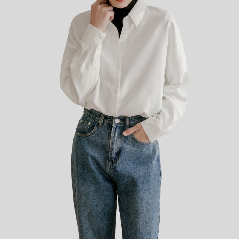 Chemise Oversize en Velours Côtelé