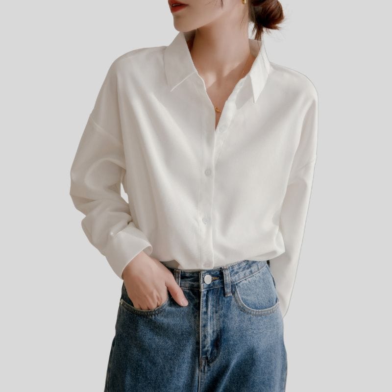 Chemise Oversize en Velours Côtelé