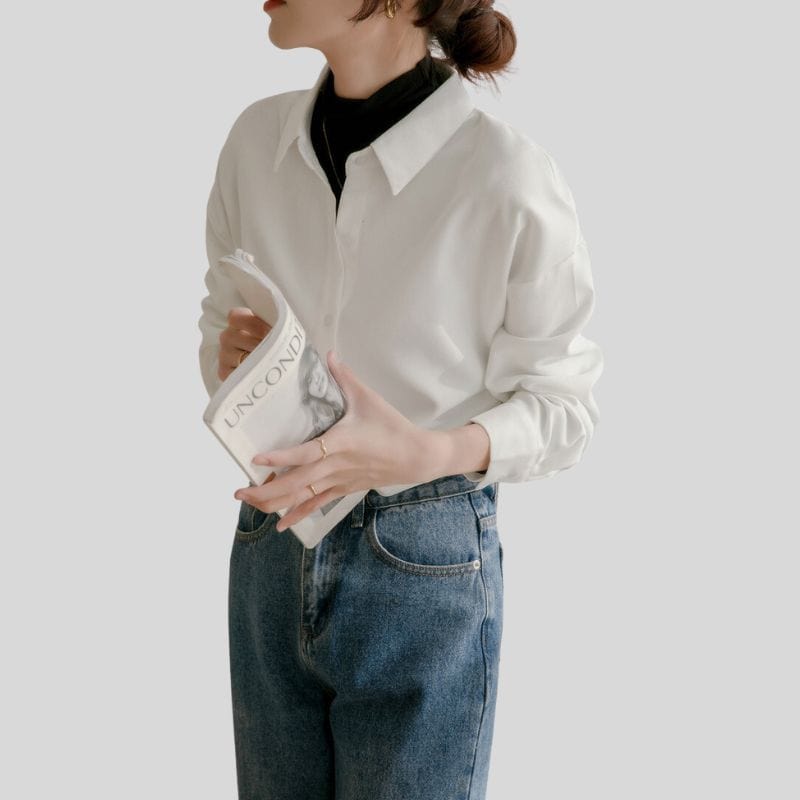 Chemise Oversize en Velours Côtelé