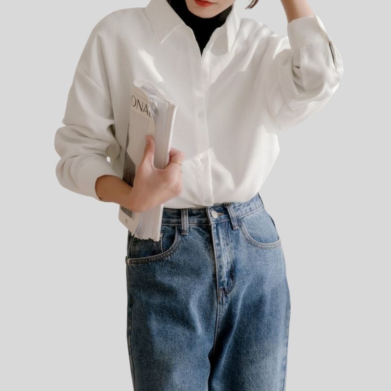 Chemise Oversize en Velours Côtelé