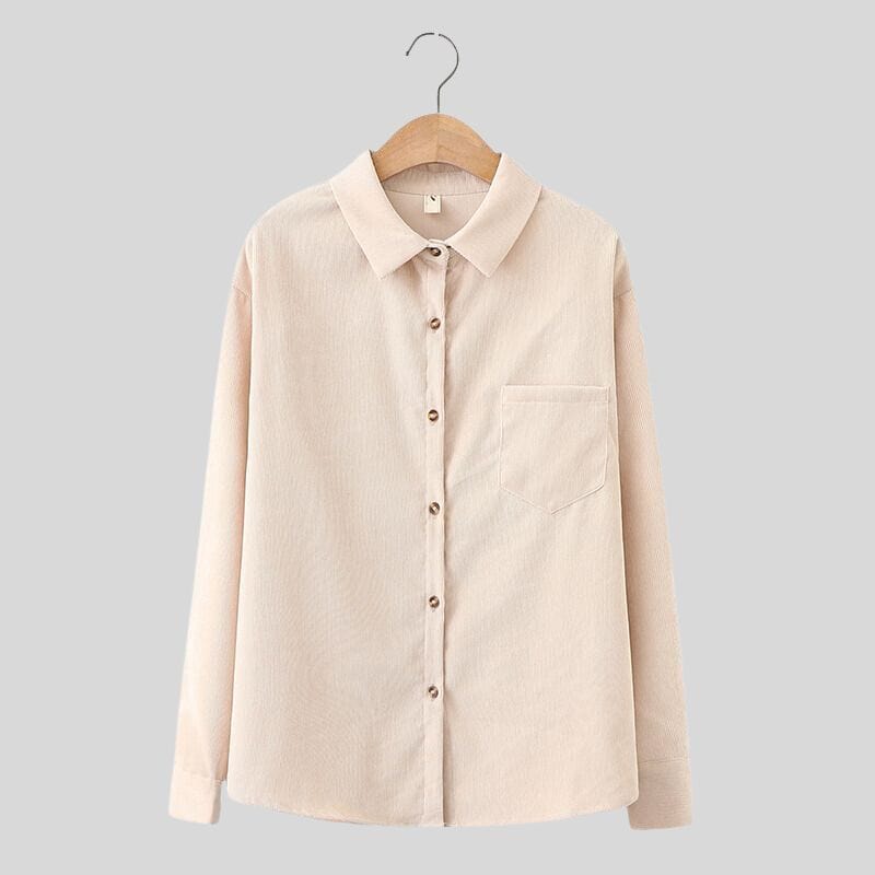 Chemise Velour Cotelé Femme