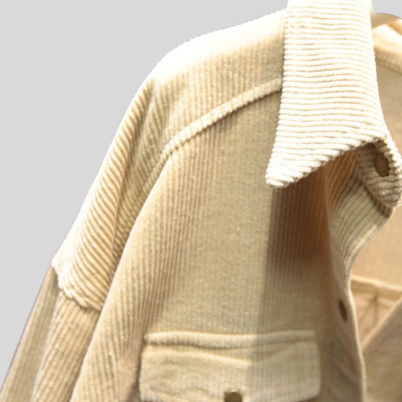 Chemise Velours Beige Femme