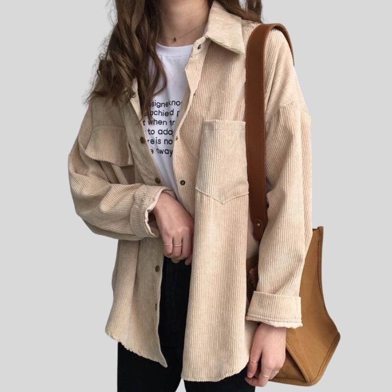 Chemise Velours Beige