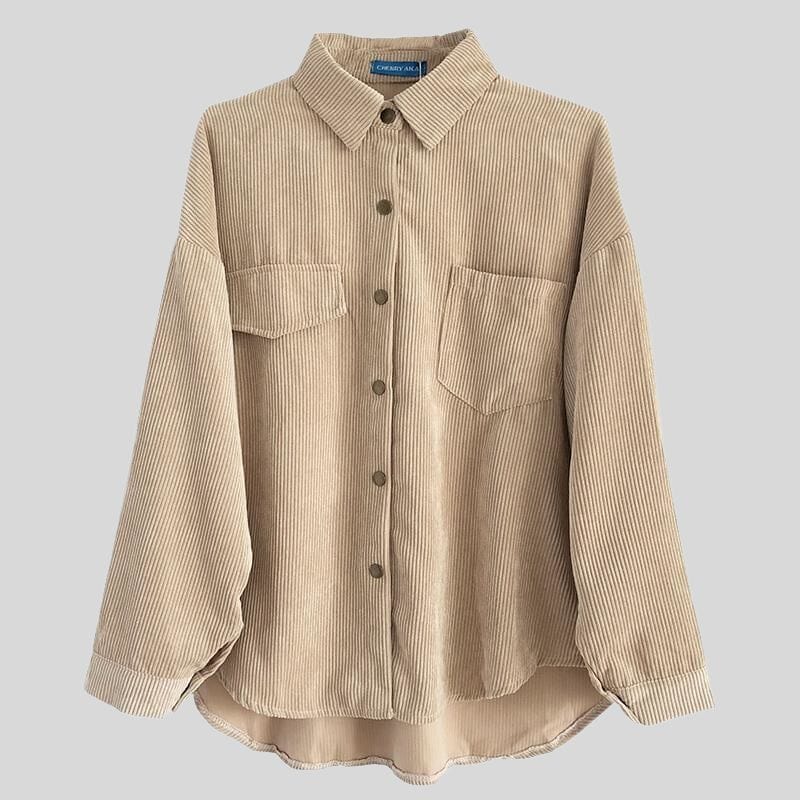 Chemise Velours Beige