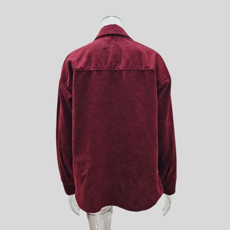 Chemise Velours Bordeaux Femme