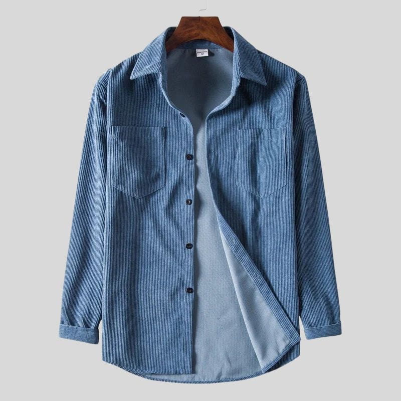 Chemise Velours Cotele Bleu