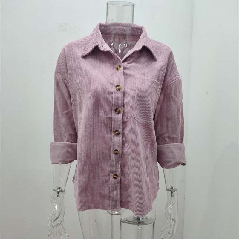 Chemise Velours Femme Rose