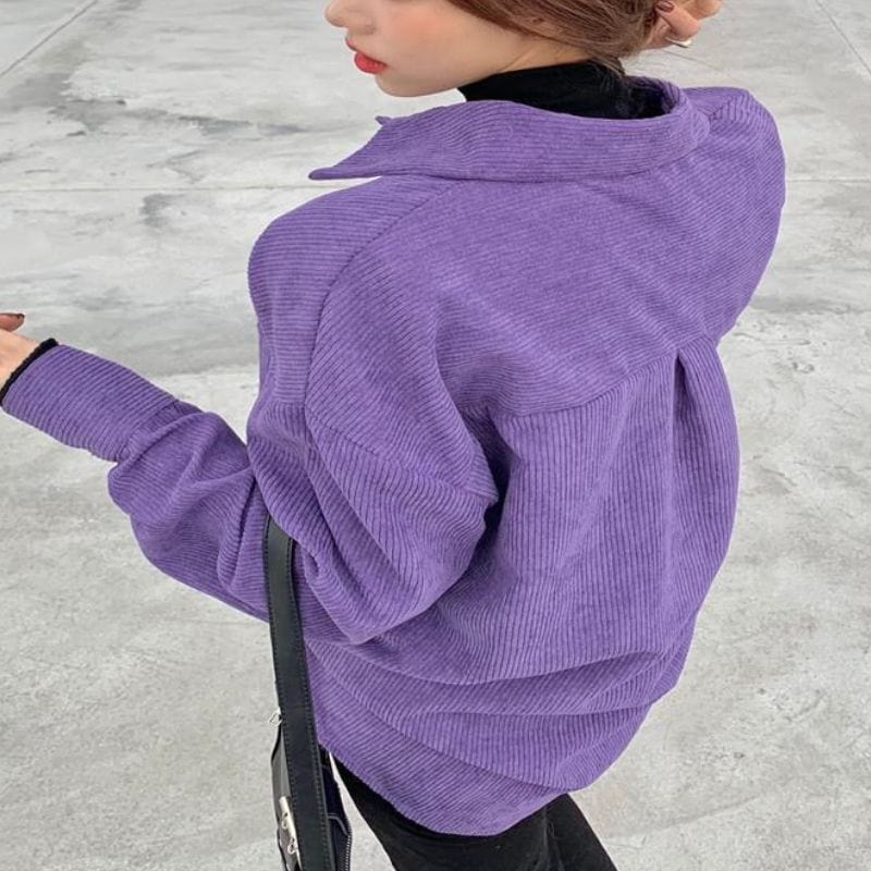 Chemise Velours Femme Violet