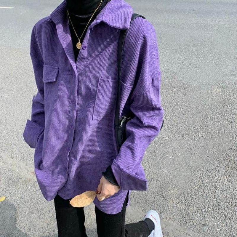 Chemise Velours Femme Violet