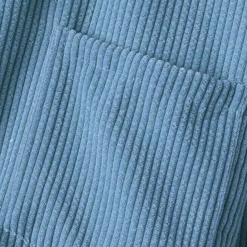 Chemise Velours Homme Bleu