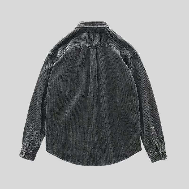 Chemise Velour Homme Gris