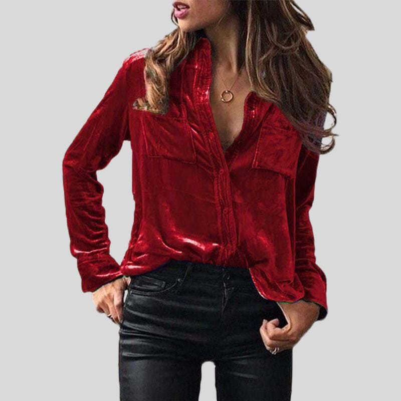 Chemise Velours Lisse Femme