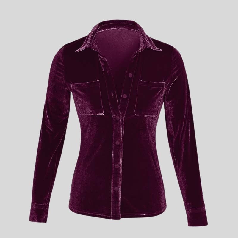 Chemise Velours Lisse Femme