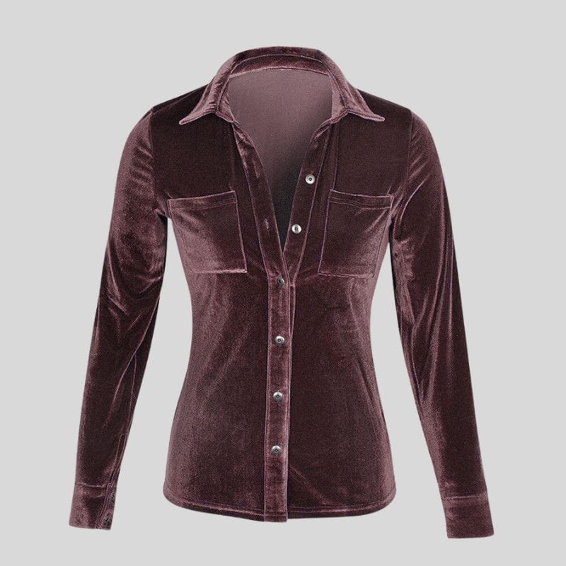 Chemise Velours Lisse Femme