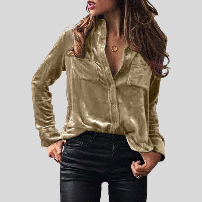 Chemise Velours Lisse Femme