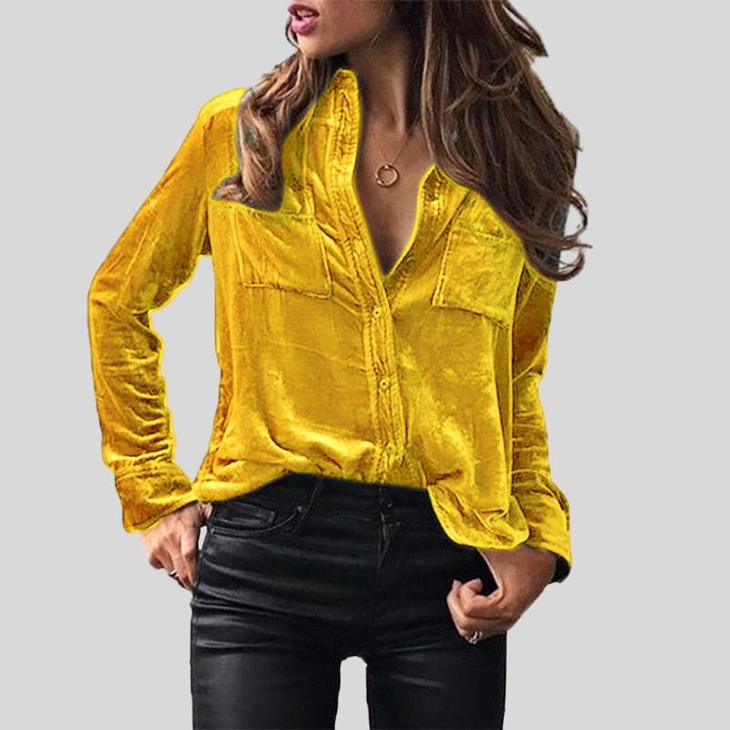 Chemise Velours Lisse Femme