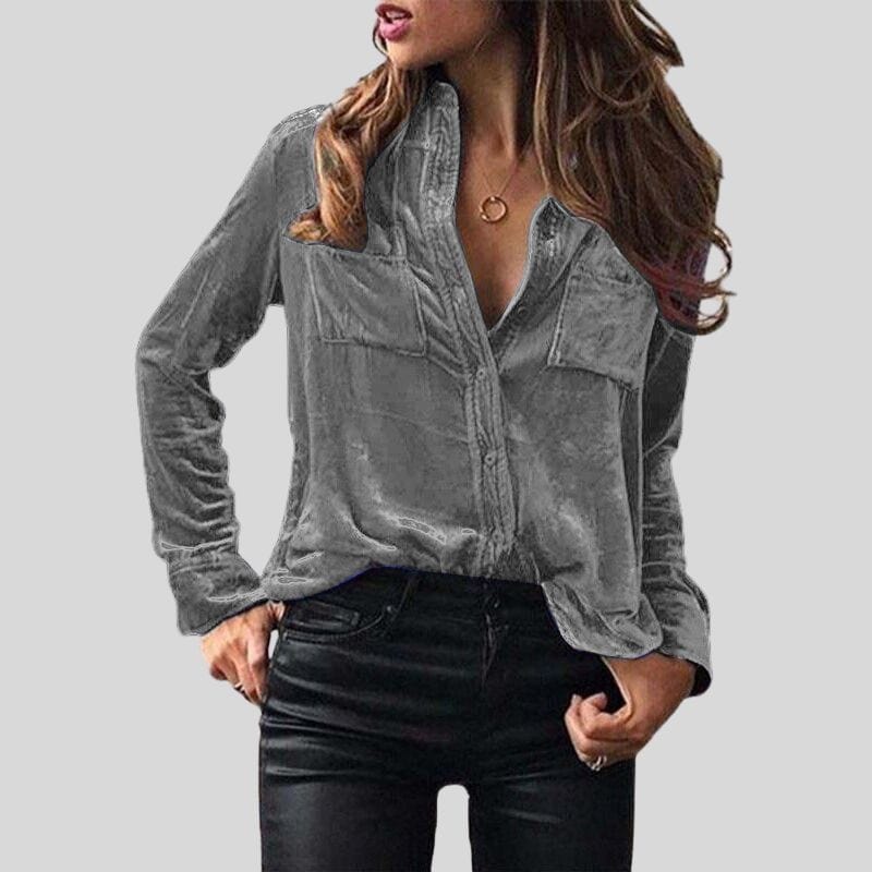 Chemise Velours Lisse Femme