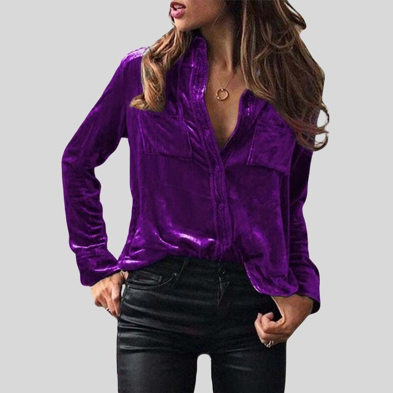 Chemise Velours Lisse Femme