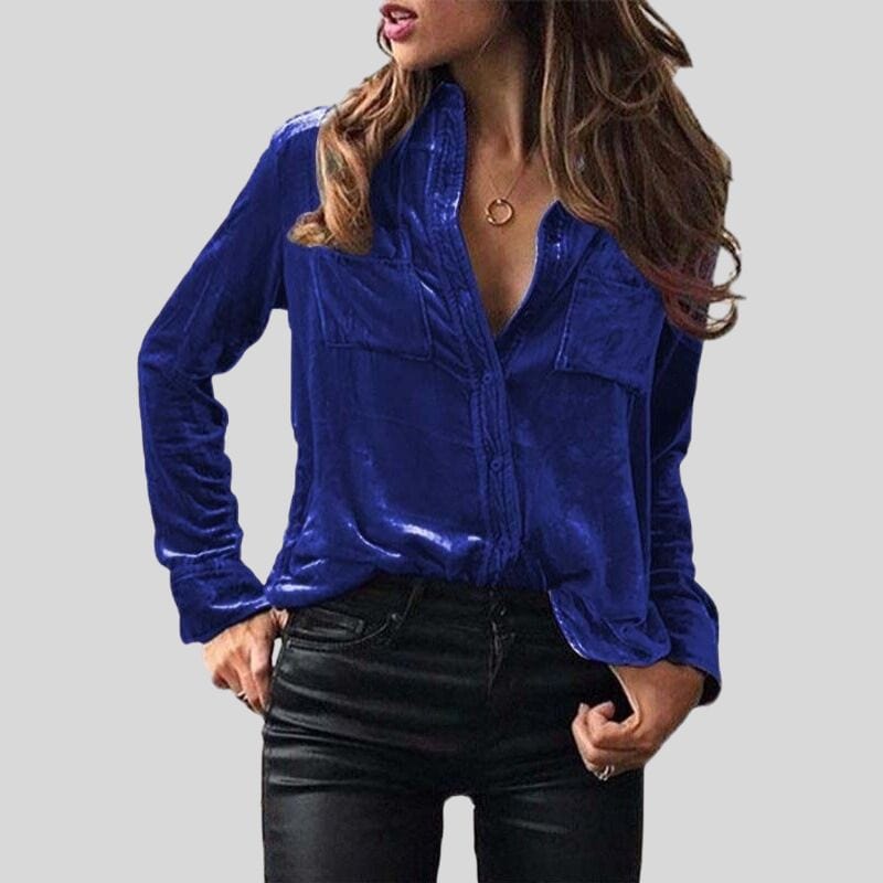 Chemise Velours Lisse Femme