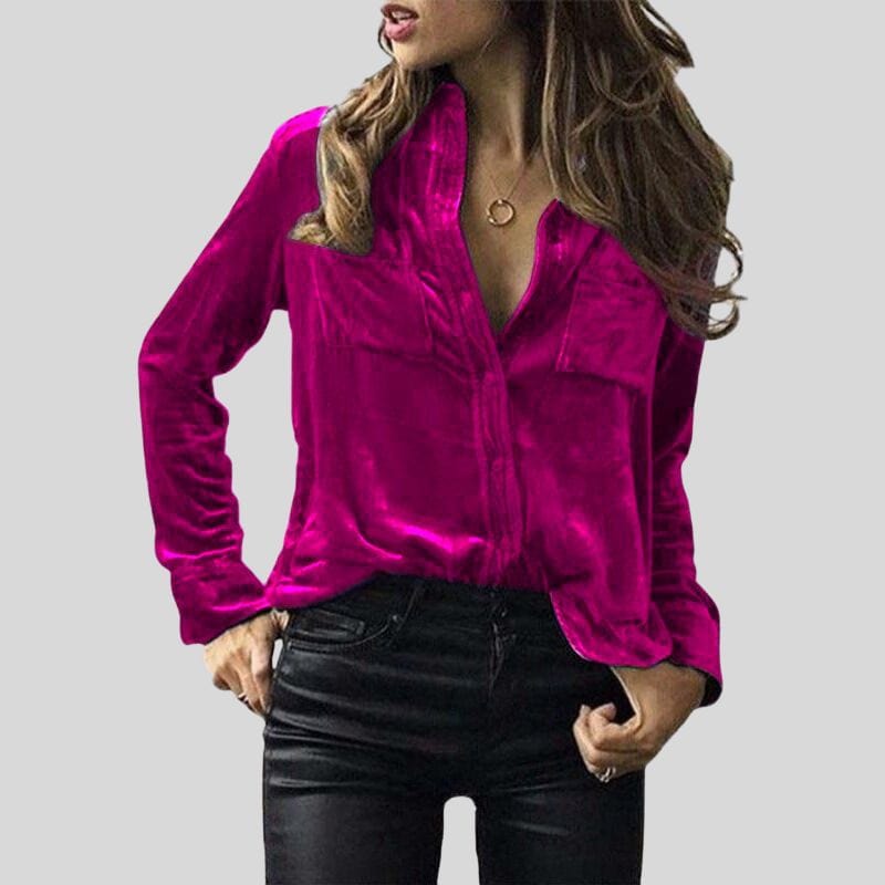 Chemise Velours Lisse Femme