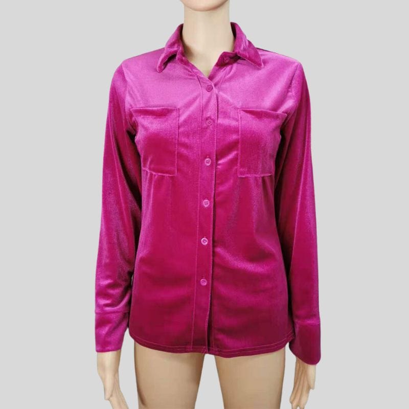 Chemise Velours Lisse Femme