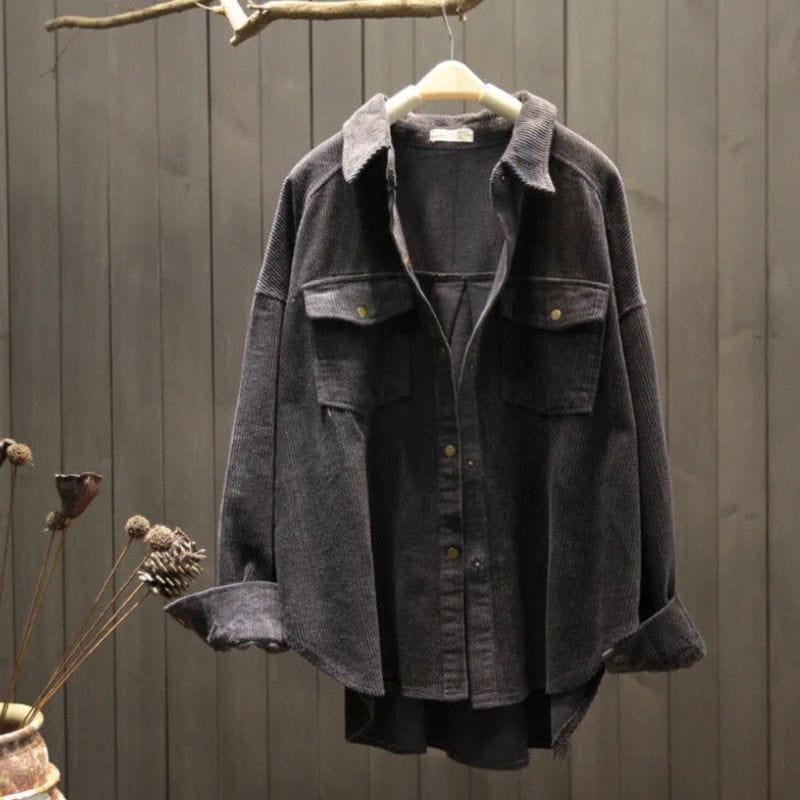 Chemise Velours Noir