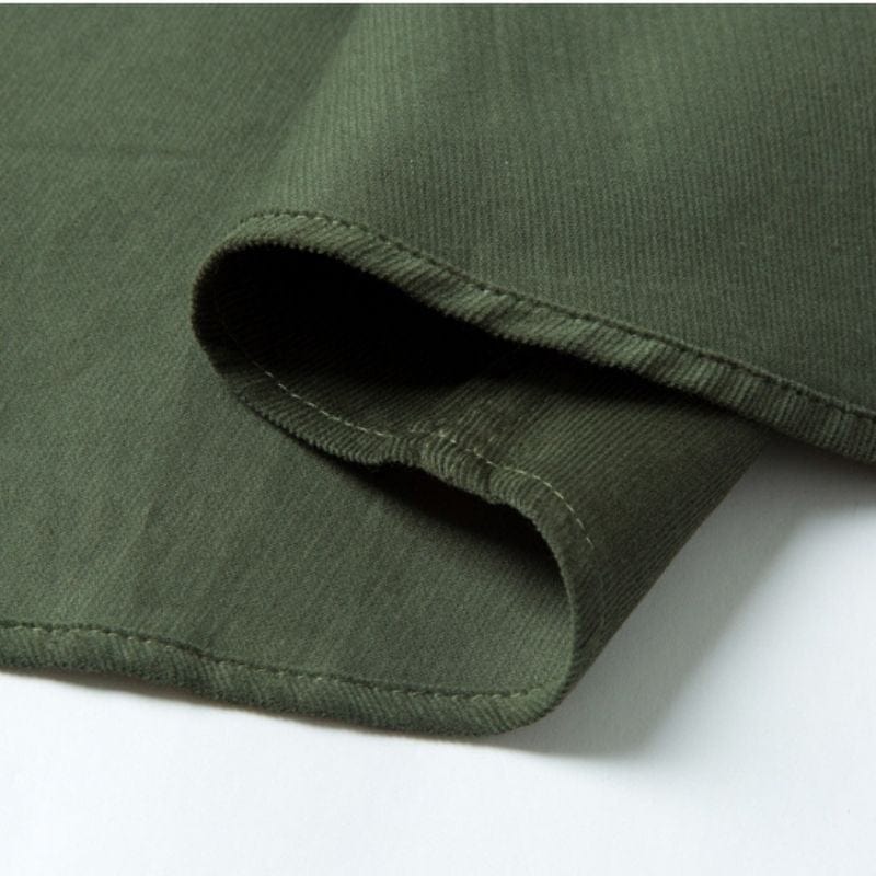 Chemise Velours Vert Homme