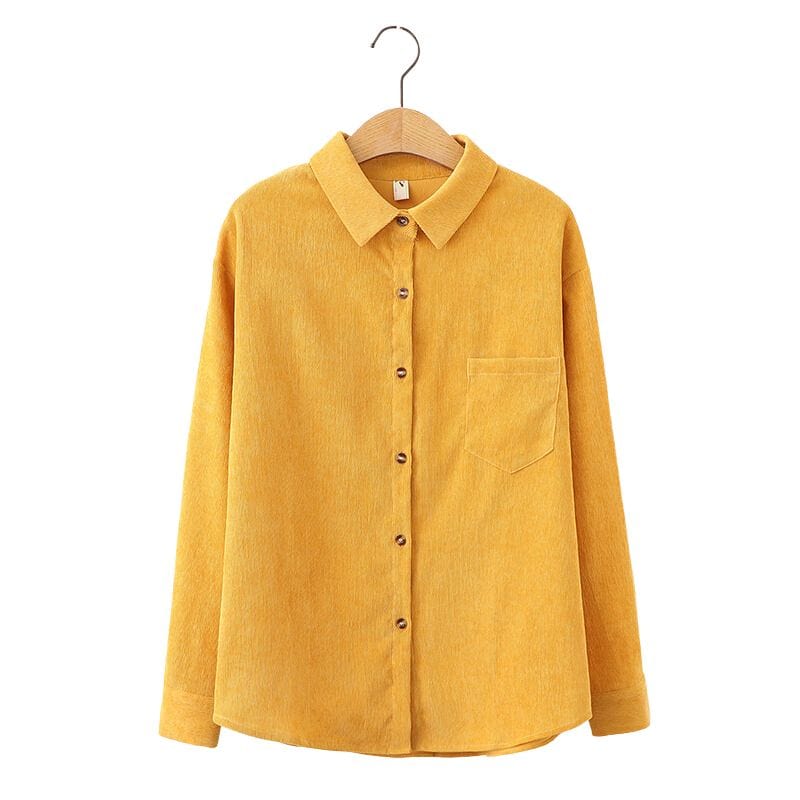 Chemise en Velours Côtelé Femme