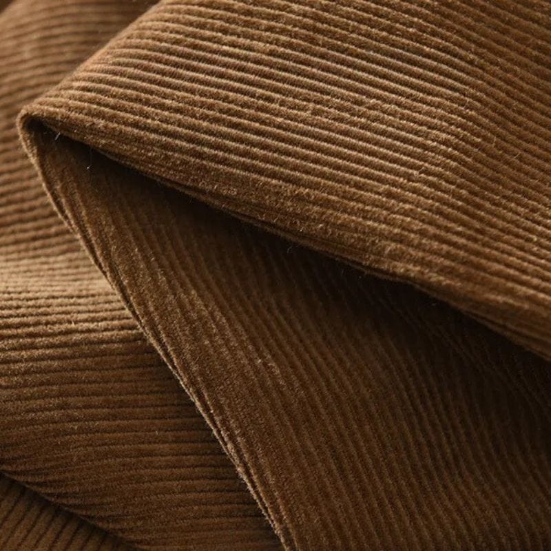 Chemise en Velours Côtelé Marron Homme