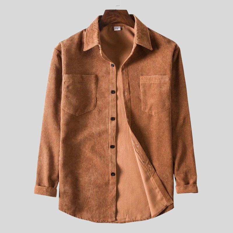 Chemise en Velours Marron