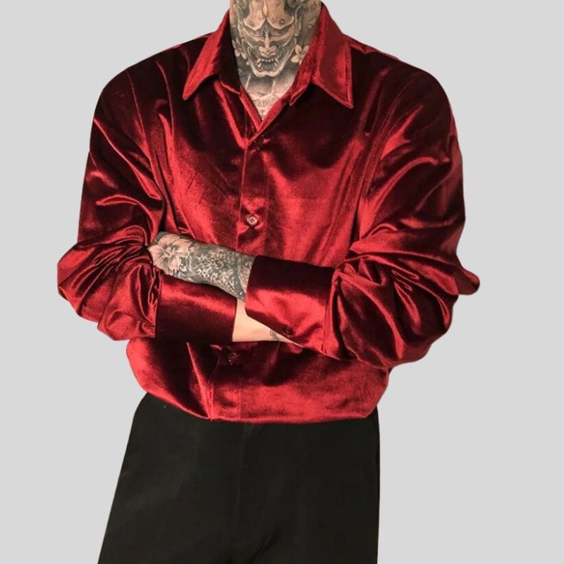Chemises en Velours Homme
