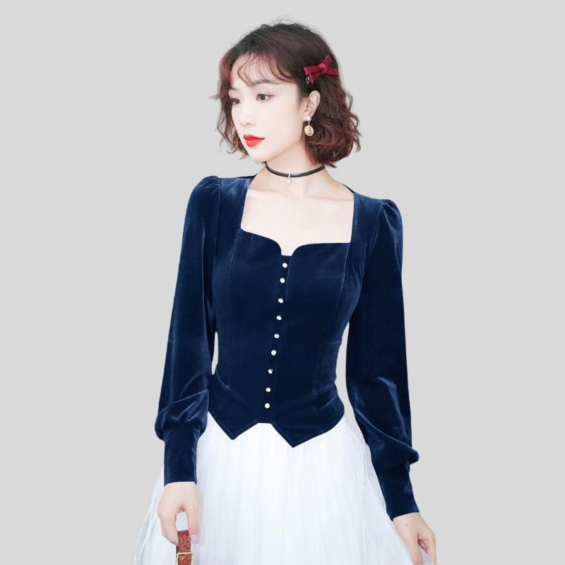 Chemisier en Velours Femme
