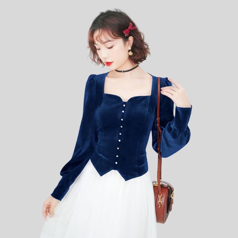 Chemisier en Velours Femme