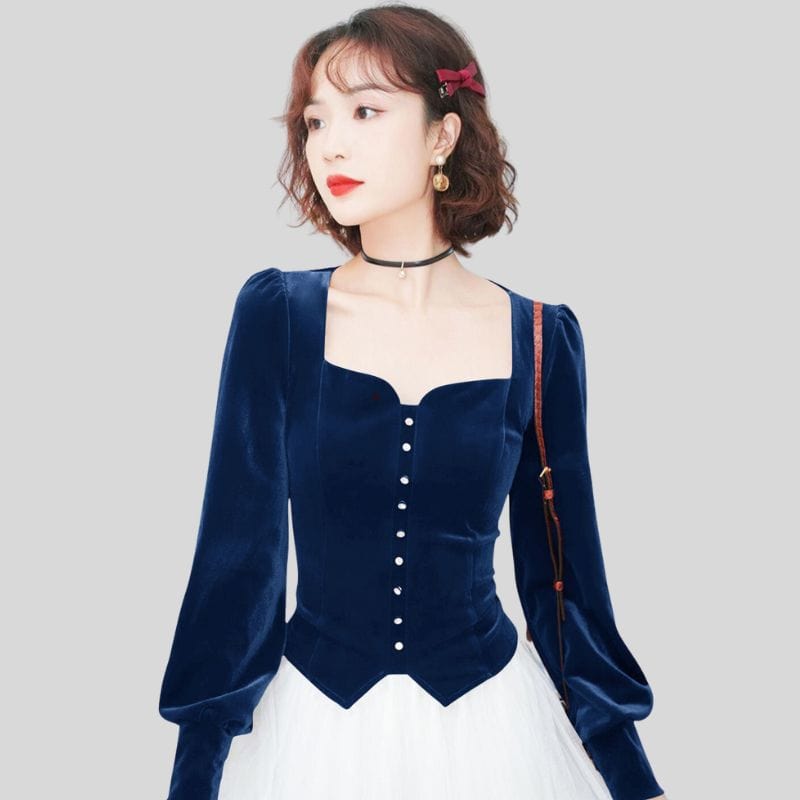 Chemisier en Velours Femme