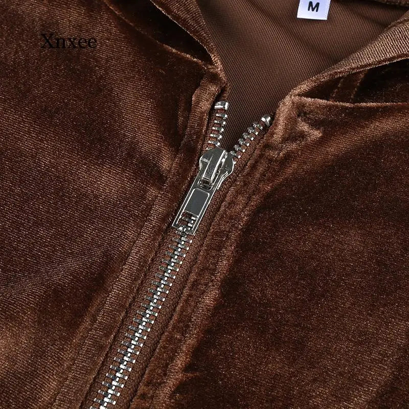 Sweat Capuche Velours Femme