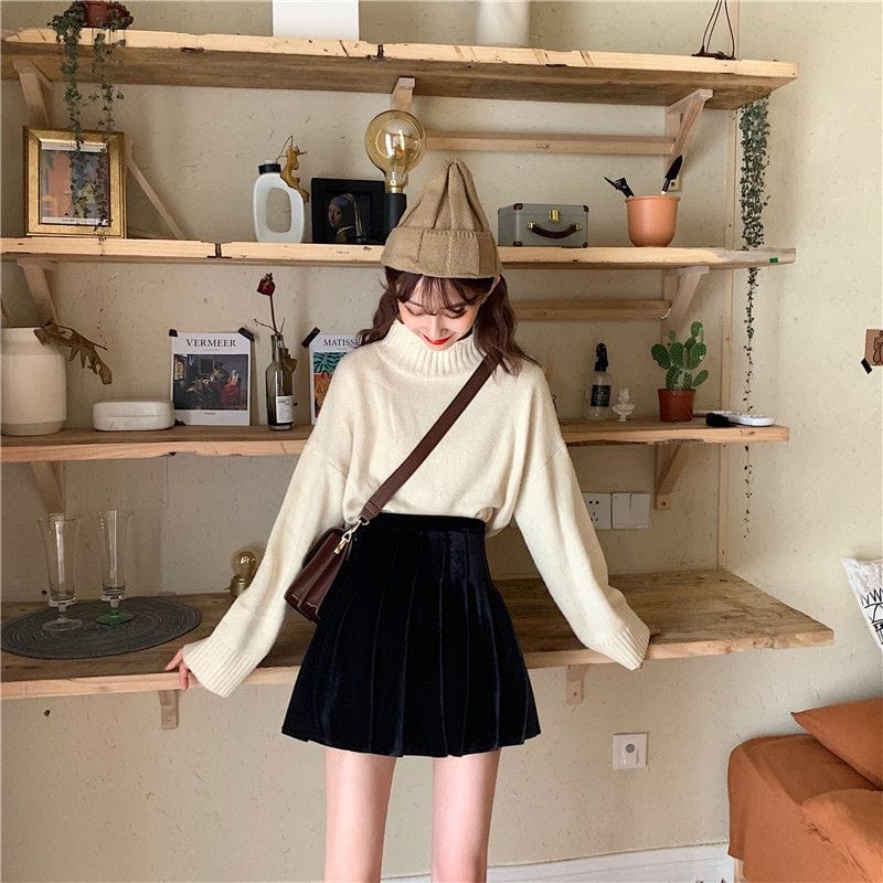 Jupe Courte Velours Noir