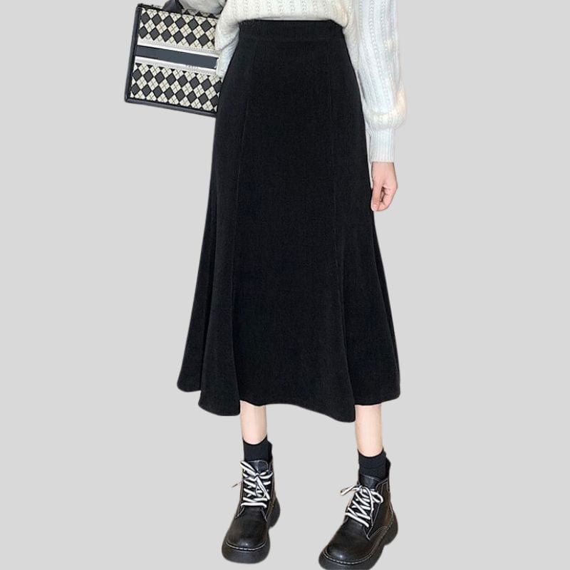 Jupe Femme Velours Cotelé