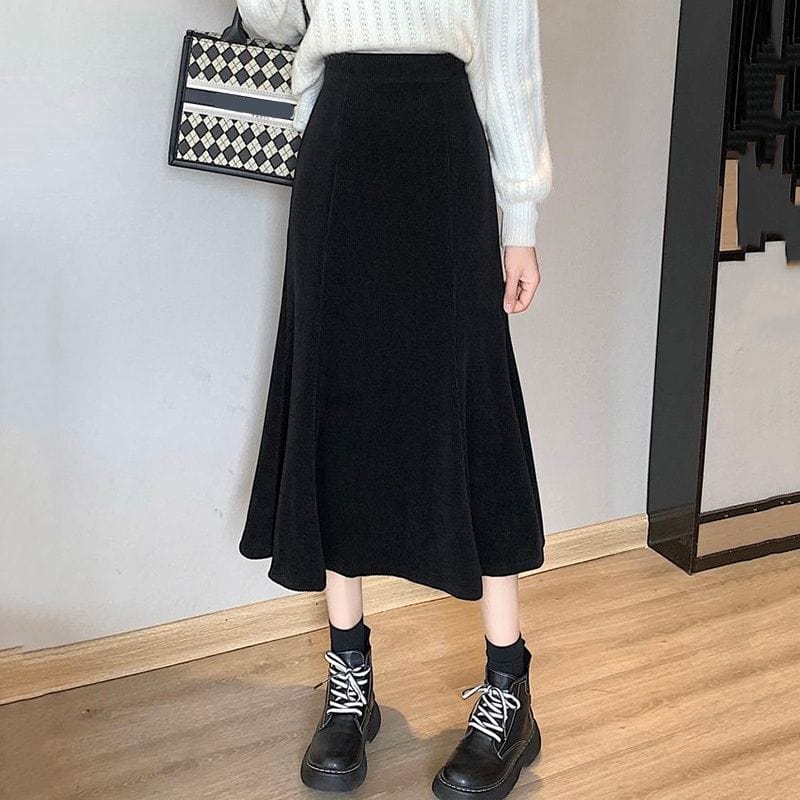 Jupe Femme Velours Cotelé