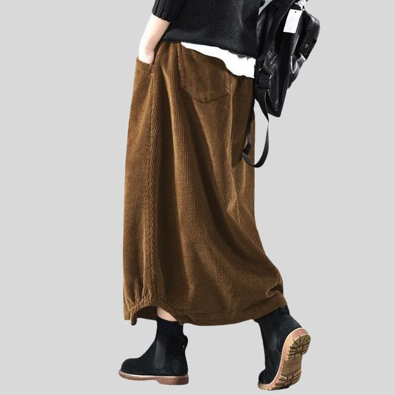 Jupe Longue Velours Cotelé