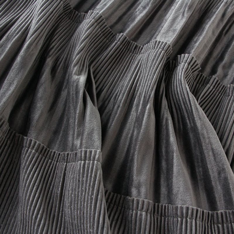 Jupe Longue en Velours Cotelé