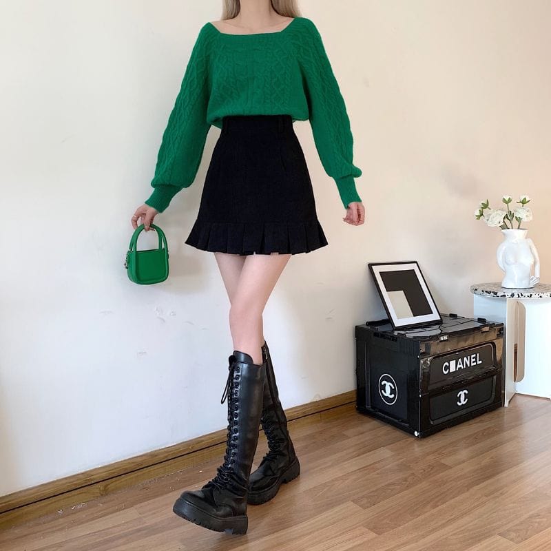 Jupe Noir en Velours