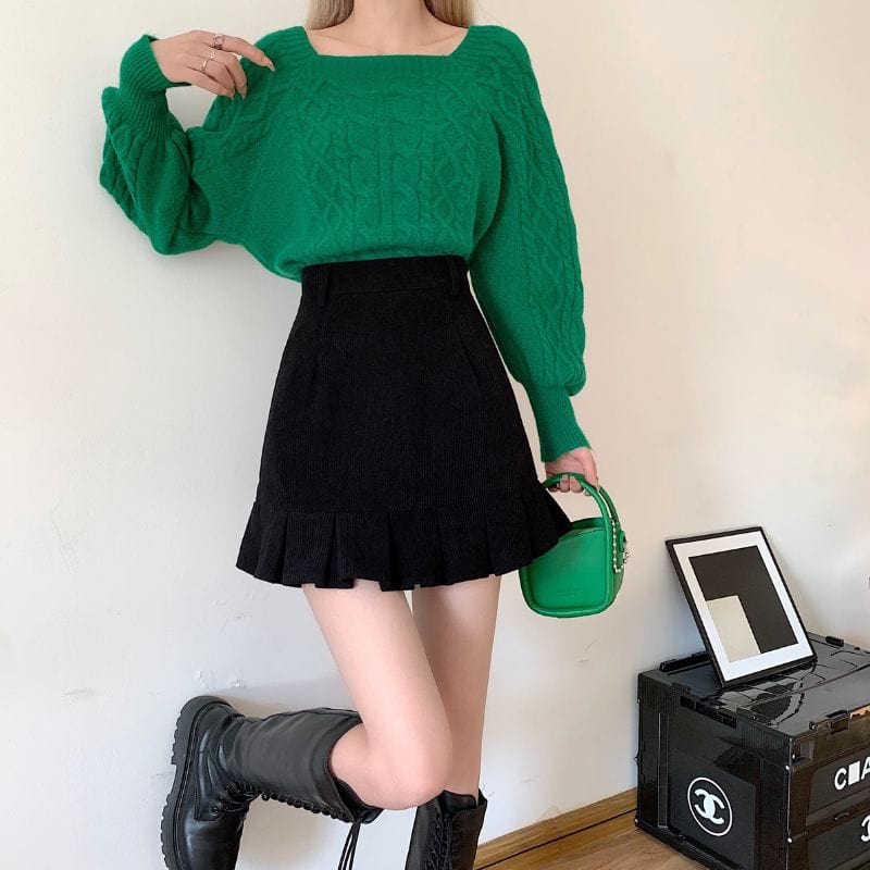 Jupe Noir en Velours