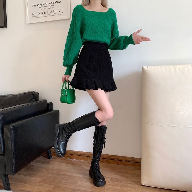 Jupe Noir en Velours