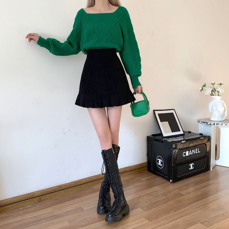 Jupe Noir en Velours